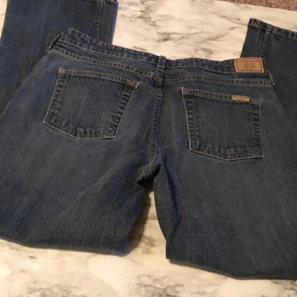Levi Low Rise Bootcut Short Jeans Short Length R17 - Picture 3 of 4